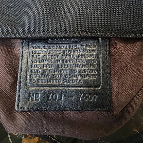 Vtg Coach Mercer Demi 7407 Shoulder bag Black Nylon Canvas Leather trim Y2K - Picture 14 of 17